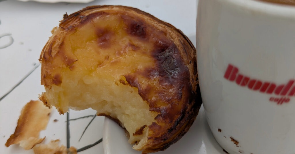 A pastel de nata and an espresso at Nata 7.