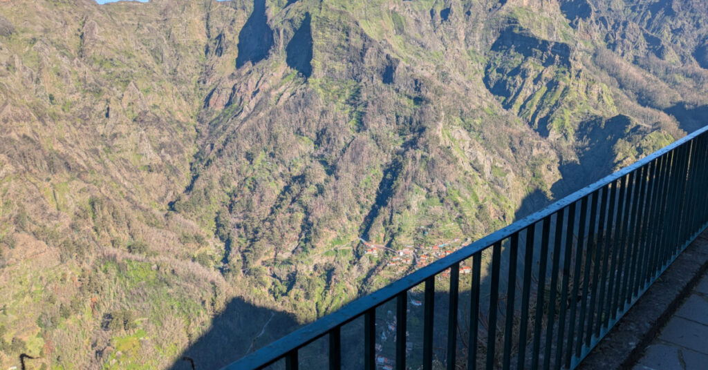The view of the mountains and down to the village below from Eira do Serrado lookout.