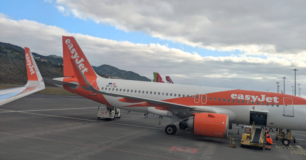 EasyJet planes at Madeira Airport